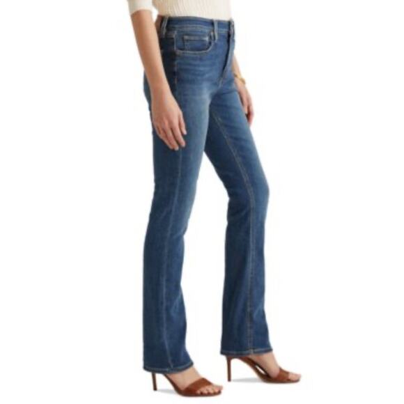 LRL Lauren Ralph Lauren Bootcut Jeans Blue Denim Womens Size 10 - Picture 1 of 13